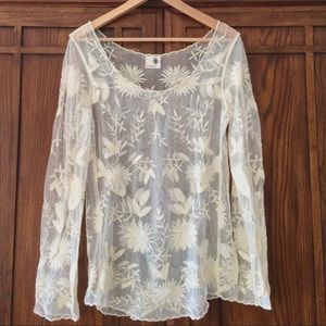 Anthropologie everleigh snow blossom lace